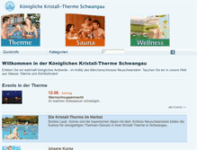 Tablet Screenshot of kristalltherme-schwangau.de